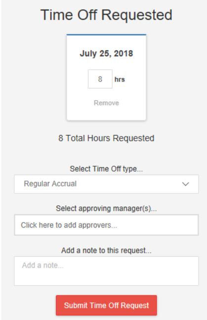Time off Requested